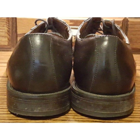 Perry Ellis Portfolio Style Square Toe Black Dress Shoes 10.5 M Lace Up Oxfords - Picture 4 of 12